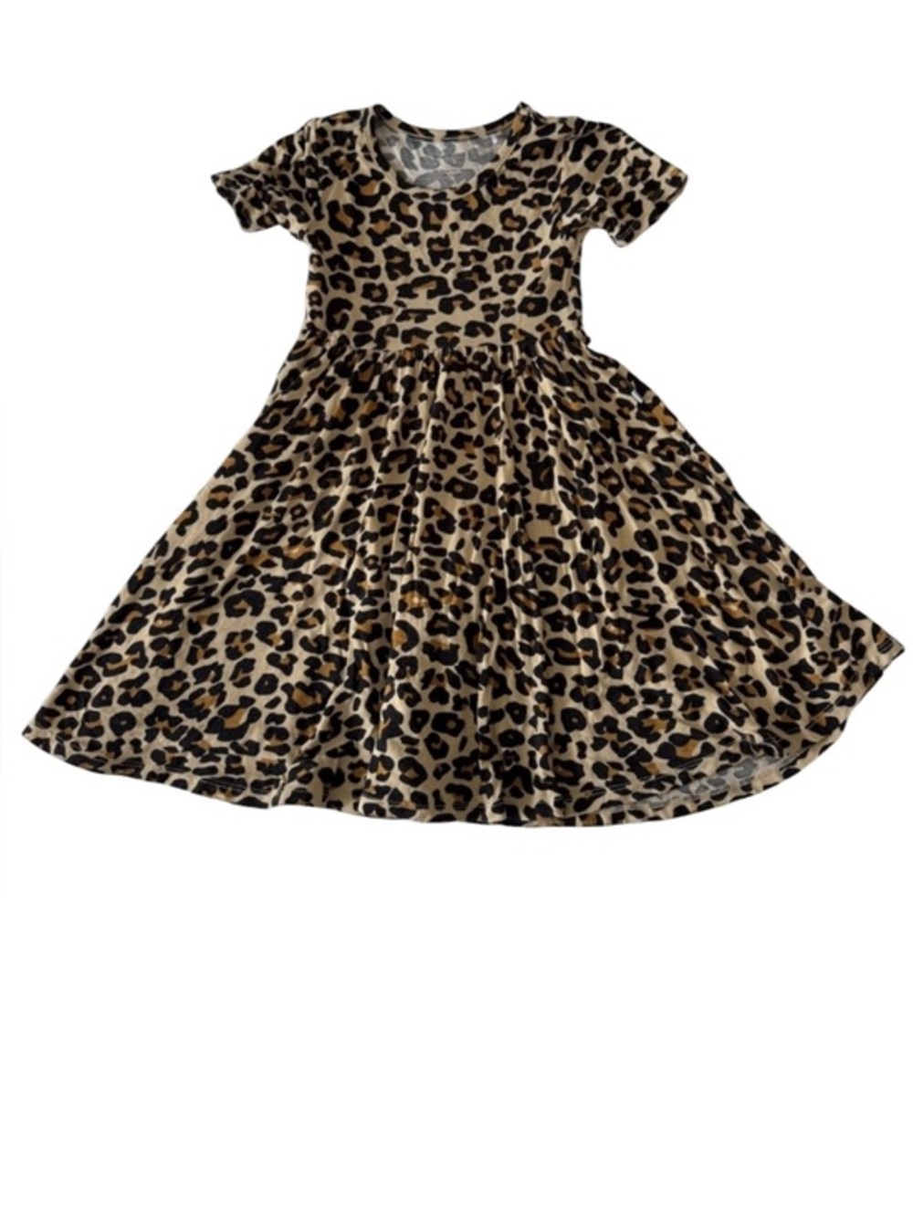 Posh Peanut Lana Leopard Size 3T Dress Bamboo